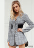 Grey Boho Blazer Jacket